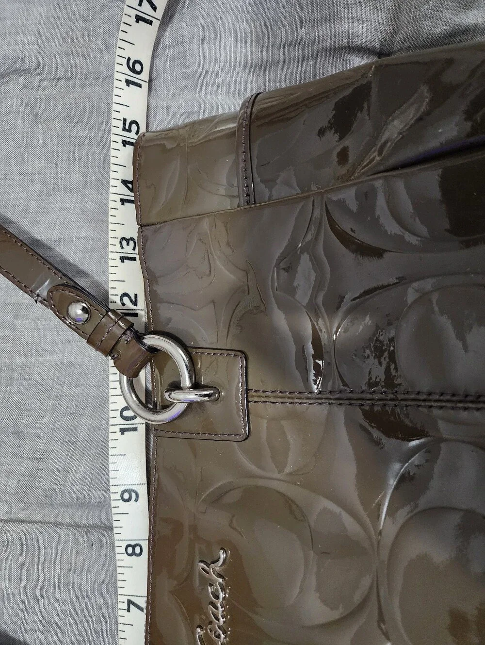 Coach Gallery East West Tote in Olive Green
